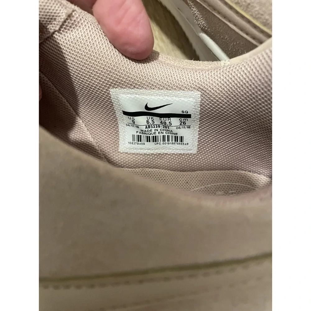 Nike Air Force 1 Sage Low Particle Beige Size 9 Womens Platform Sneaker